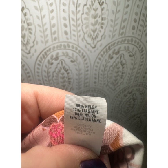 Aerie OFFLINE Floral Bike Shorts Brown Pink White Retro Yoga Athletic S - Picture 8 of 11